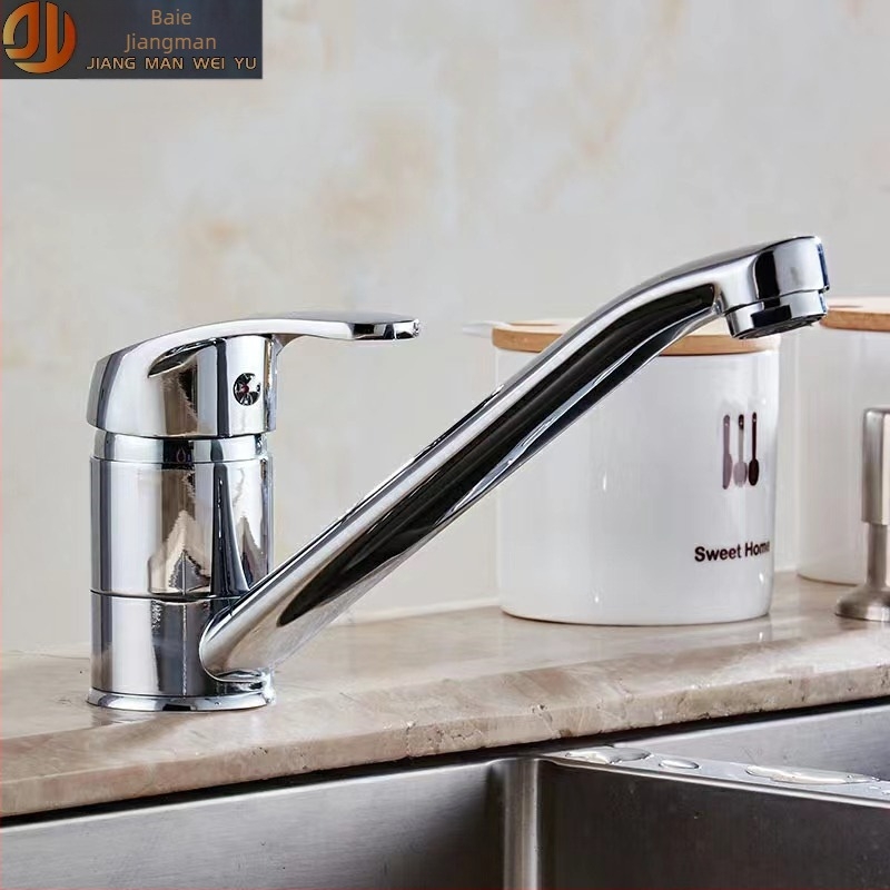 Robinet amestec bucătărie pentru chiuvetă, montaj vertical, corp din aliaj de zinc, miez ceramic al valvei, temperatură de lucru 1–90 °C