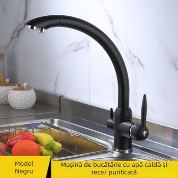 Robinet de bucătărie cu articulație rotativă pentru chiuvetă, apă potabilă directă — corp din cupru, cartuș ceramic, 0–90°C, model 662-2, conectori M10x1