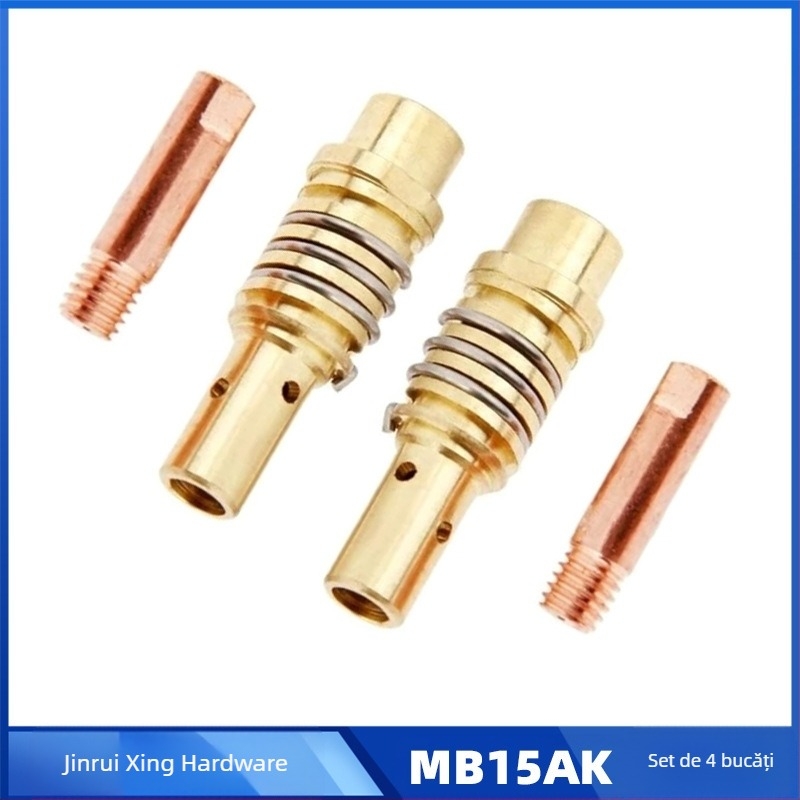 Capac protectiv din cupru pentru duza conductivă a pistolului de sudură MIG/MAG MB14AK/MB15AK - set de 4 bucăți, lungime 42 mm