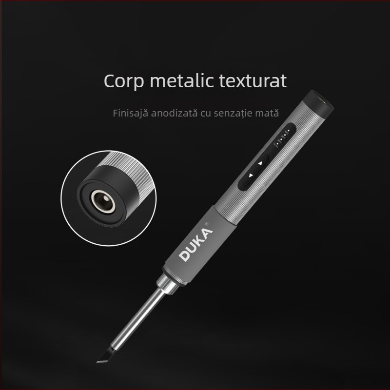 Stație de lipit portabilă 65W, temperatură constantă, alimentare QC/Pd, aliaj de aluminiu, 24V, pentru sudură și reparații