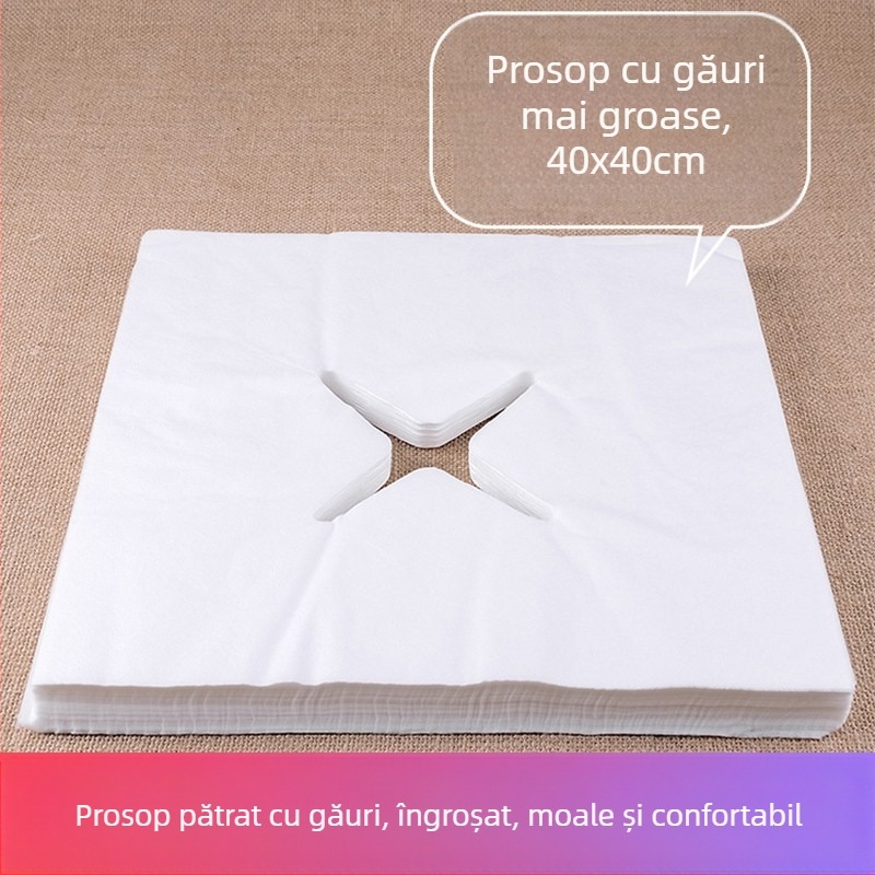 Prosoape cosmetice din țesătură nețesută, de unică folosință — Naranfi, pentru salon de înfrumusețare, 100 foi, 50 pachete