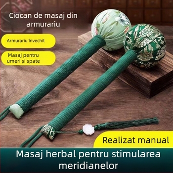Cioc masaj manual cu Artemisia, cap rotund pentru masajul meridianelor; kit DIY, lansat în 2024
