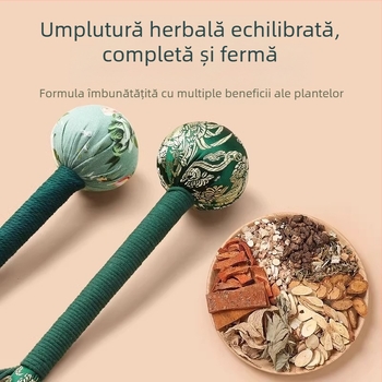 Cioc masaj manual cu Artemisia, cap rotund pentru masajul meridianelor; kit DIY, lansat în 2024