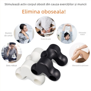 JUQI Pernă de masaj pentru gât cu masaj la puncte de acupuncție și dispozitiv de moxibustie cald, model 21414, polipropilenă