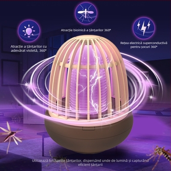 Lampă pentru omorârea țânțarilor cu LED, încărcare USB, exterior, capcană cu undă luminoasă, pentru 51–100 m², lansată în 2022