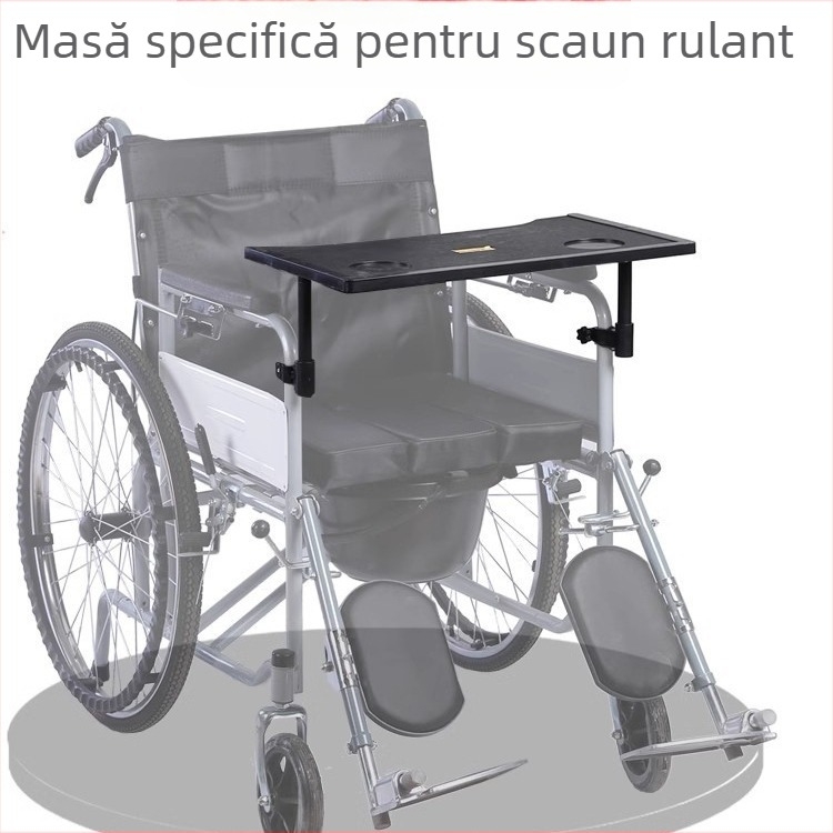 Yubang masă de dining din plastic pentru scaun cu rotile, cu tavă atașată