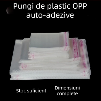 OPP pungi autoadezive pentru haine și accesorii, ambalaj obișnuit cu închidere autoadezivă, pachet de 100 bucăți