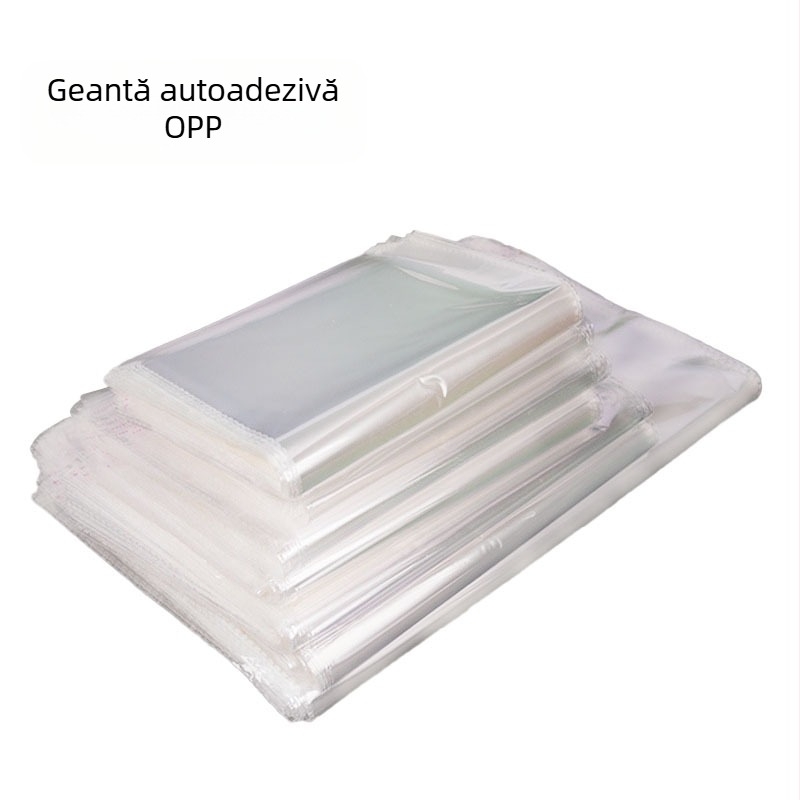 OPP pungi autoadezive pentru haine și accesorii, ambalaj obișnuit cu închidere autoadezivă, pachet de 100 bucăți
