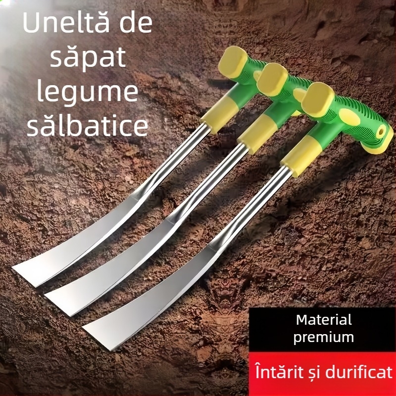 Lopată din oțel mangan pentru săpat în aer liber — unealtă de grădină pentru uz casnic, Warm Lion