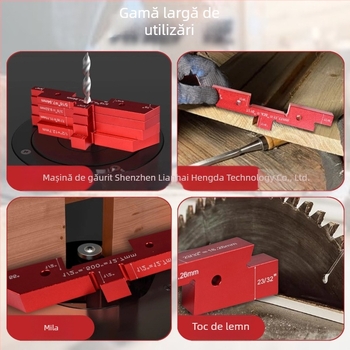 Set de măsurare unghi-înălțime pentru ferăstrău de masă – 7–14 piese, afișaj digital, precizie înaltă