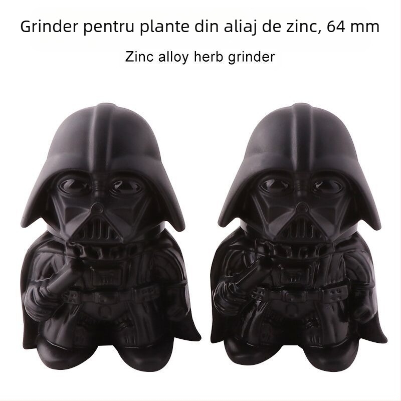 Râșniță de tutun din aliaj de zinc, design cu trei straturi, diametrul 64 mm, anti-vânt, cu colectare și depozitare