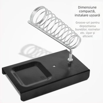 Suport pentru fier de lipit, cu suport pentru pensă de lipit, funcționare manuală