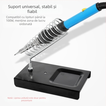 Suport pentru fier de lipit, cu suport pentru pensă de lipit, funcționare manuală