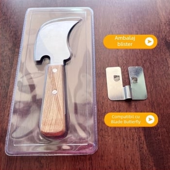 Set de unelte pentru podele PVC — lopată în formă de semilună, cuțit plat, dispozitiv de nivelare, tăietor de lipire din oțel inoxidabil, personalizabil