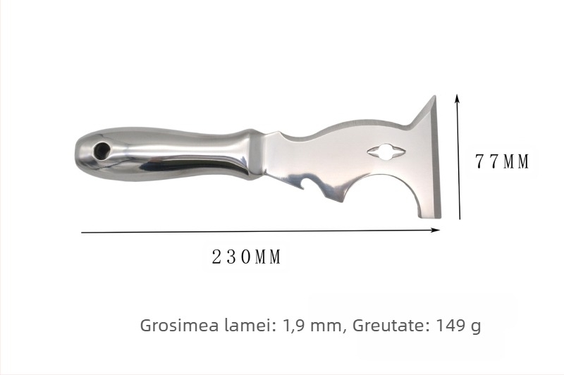 Cuțit de chit, multifuncțional, cu margine de curățare integrată; model: Multifunctional putty knife; serie: Multifunctional putty knife; domeniu de aplicare: cuțit de chit multifuncțional