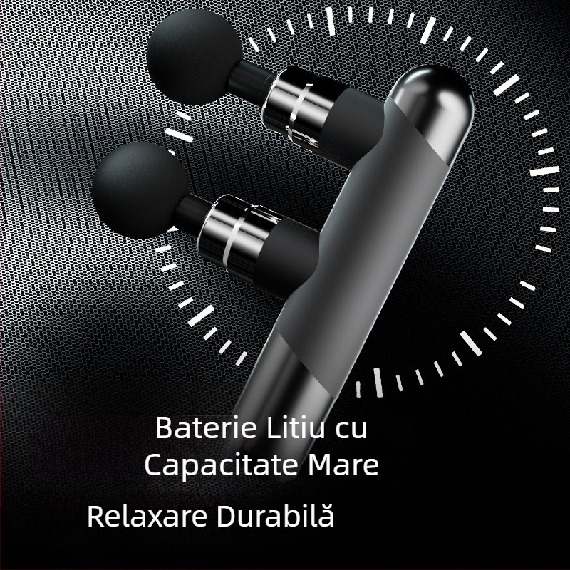 Masaj gun pentru mușchi cu 6+ capete, baterie încorporată 1200–2000 mAh, design compact și portabil, control cu mai multe viteze, zgomot sub 36 dB