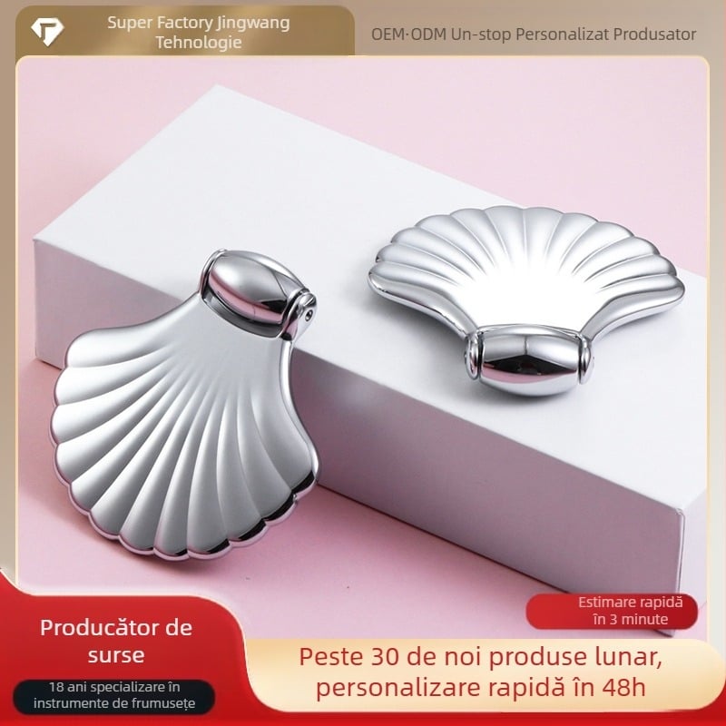 Instrument metalic V-face pentru față cu roller, placă de gua sha și băț de ridicare — Manual, fără electricitate; Pentru uz casnic; Origine Guangdong; Brand merry poetry Legge; Material: metal