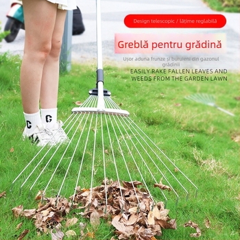 Greblă telescopică pentru grădină, model 01, brand Prepared, utilizare universală