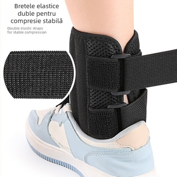 Orteza de gleznă cu buton rotativ și curea reglabilă de tracțiune, pentru purtare zi și noapte, suport pentru mers