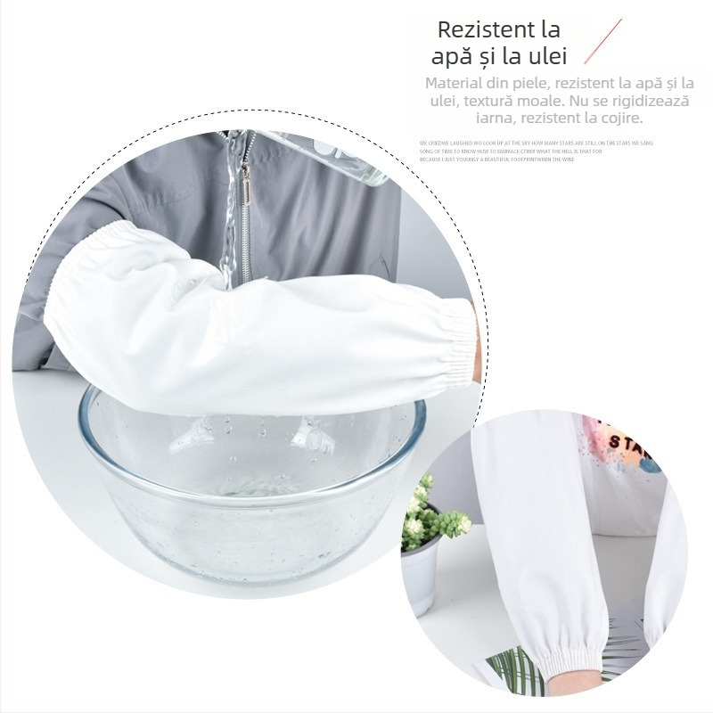 Manșete din PU pentru adulți, impermeabile la apă și ulei, îngroșate, fără exfoliere, pentru curățenie/uz casnic