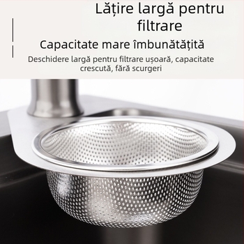 Filtru pentru chiuveta de bucătărie, în formă de lebădă, din plastic îngroșat, pentru separarea reziduurilor, spălarea legumelor, drenaj uscat și umed