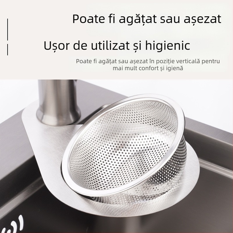 Filtru pentru chiuveta de bucătărie, în formă de lebădă, din plastic îngroșat, pentru separarea reziduurilor, spălarea legumelor, drenaj uscat și umed