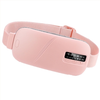 Curea încălzitoare talie cu grafen, USB reîncărcabilă, afișaj digital, temperatură 45–65°C, 4 setări vibrație masaj