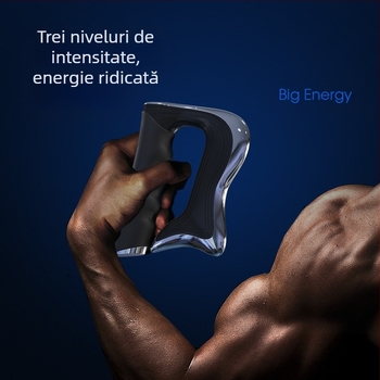 Masajer fascial reîncărcabil, cu control prin cablu și funcționare mecanică