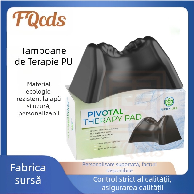Perne cervicală din PU spumă cu masaj și tracțiune — formă dreptunghiulară trapezoidală, 1 cap de masaj, treaptă 1