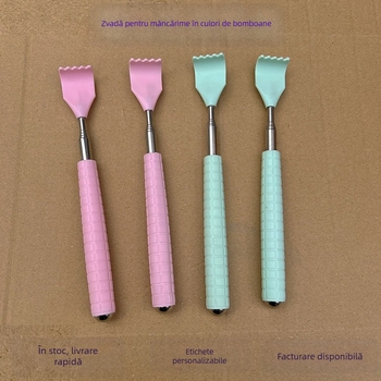 Scărpinător de spate cu design telescopic, din plastic și rășină, ameliorează oboseala