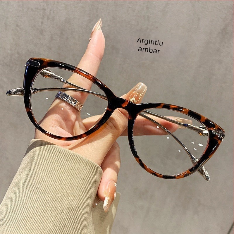 Ochelari de citit, ramă cat-eye, lentile din rășină cu protecție împotriva luminii albastre, ramă completă, construcție plastic-metal