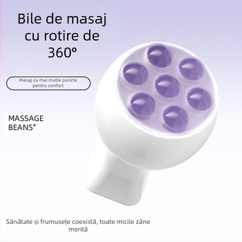 Masaj manual pentru față cu bilă din cuarț și rolă de jad, pentru față și gât, non-electric