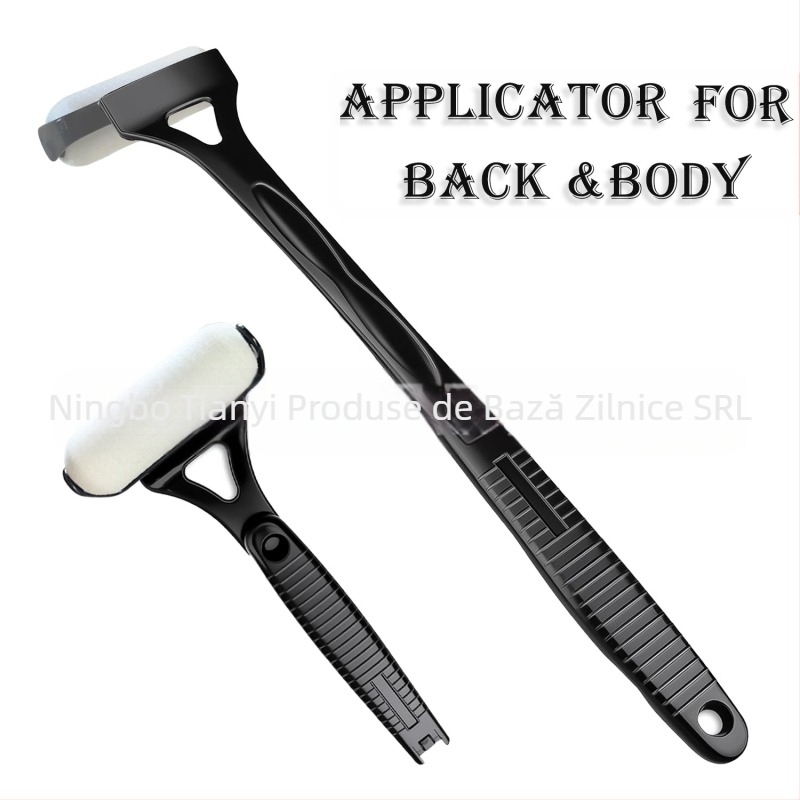 Aplikator pentru spate pentru creme, loțiuni și cremă de protecție solară, cu mâner lung pliabil și roller din burete | Material: plastic ABS