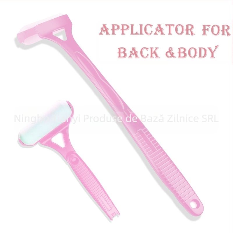 Aplikator pentru spate pentru creme, loțiuni și cremă de protecție solară, cu mâner lung pliabil și roller din burete | Material: plastic ABS