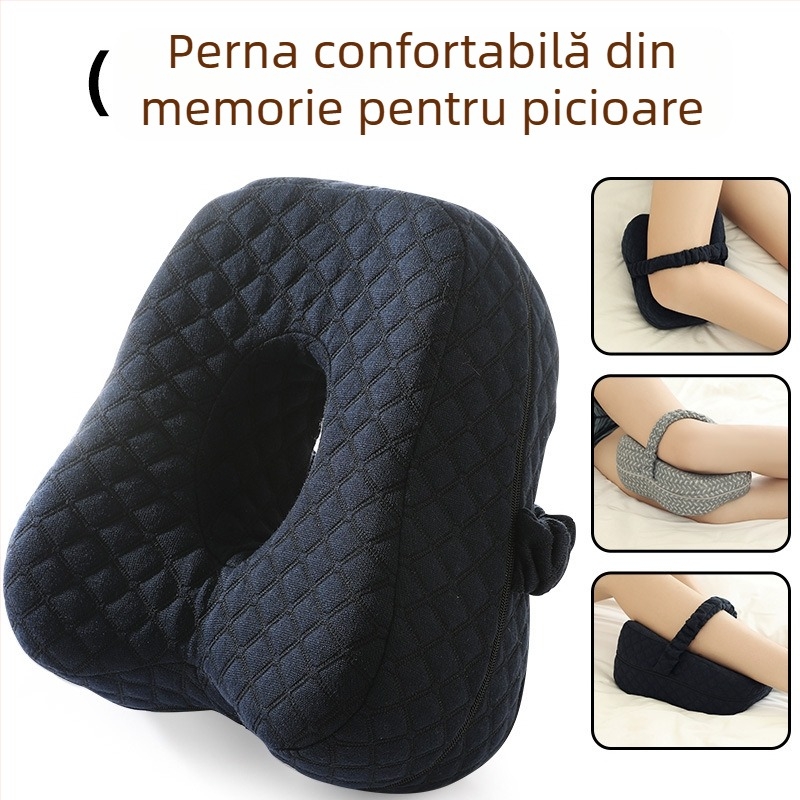 Perna pentru picioare cu formă de fluture și curea pentru poziționare laterală, spumă cu memorie, husă din fibră chimică, pentru gravide