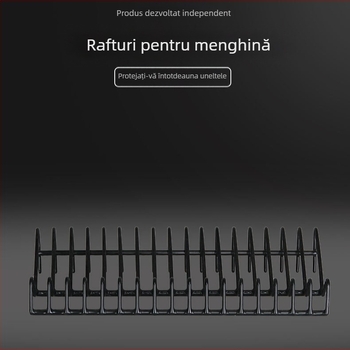 Raft de unelte din fier forjat, pentru birou, fără găuri de montaj, cu 15 compartimente de depozitare
