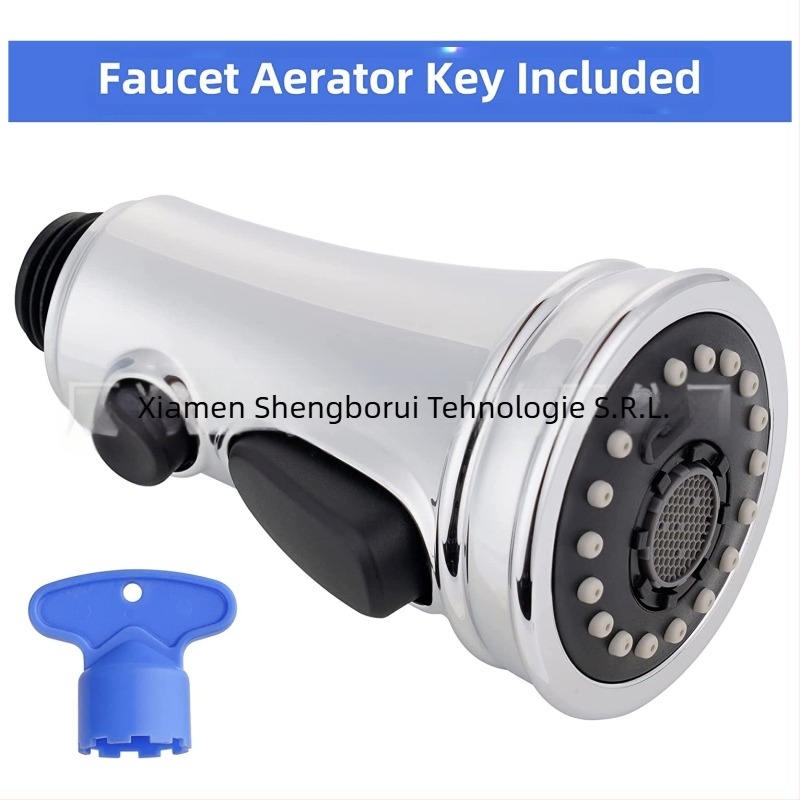 Cap de robinet de bucătărie retractabil, model 61025, ABS, miez ceramic al valvei, 3 funcții, certificat CUPC