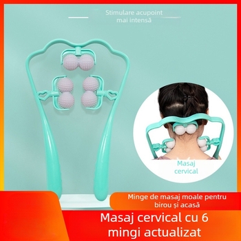 Masaj manual pentru gât și spate, cu 6 ventuze din plastic