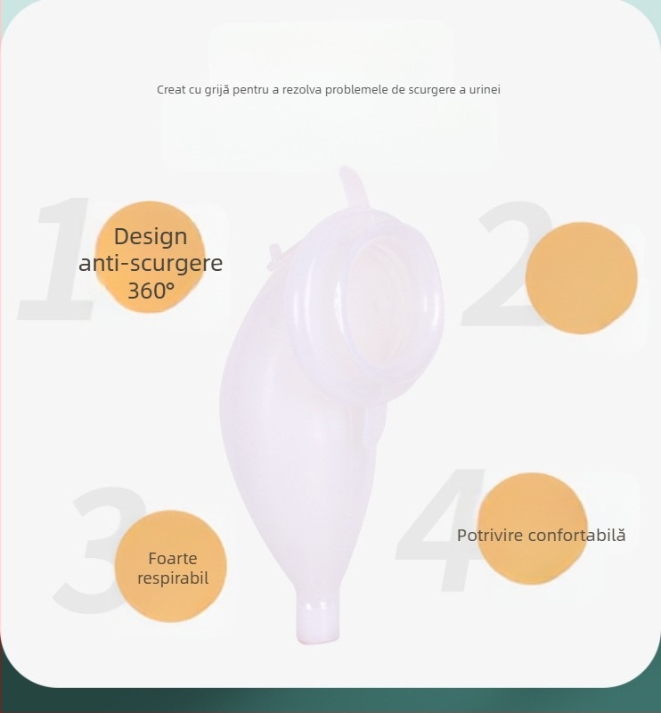 Shengbang colector de urină din silicon și pungă de urină pentru adulți cu incontinență — construcție din silicon/plastic, 60 bucăți pe pachet