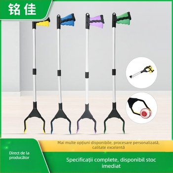 Clește sanitar, pliabil pentru colectarea deșeurilor, aliaj de aluminiu + ABS + nailon + fibre PP, mâner din plastic