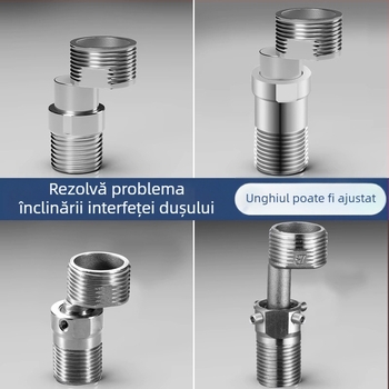 Robinet de duș cu picioare curbate reglabile, telescopice, unghi prelungit, corp din cupru