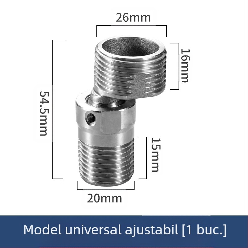 Robinet de duș cu picioare curbate reglabile, telescopice, unghi prelungit, corp din cupru