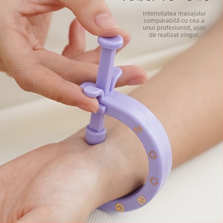 Masajer de puncte acupunctare, portabil, dispozitiv de presiune manual, corp ABS, pentru mâna, încheietură, palmă și talpa piciorului, 23 g