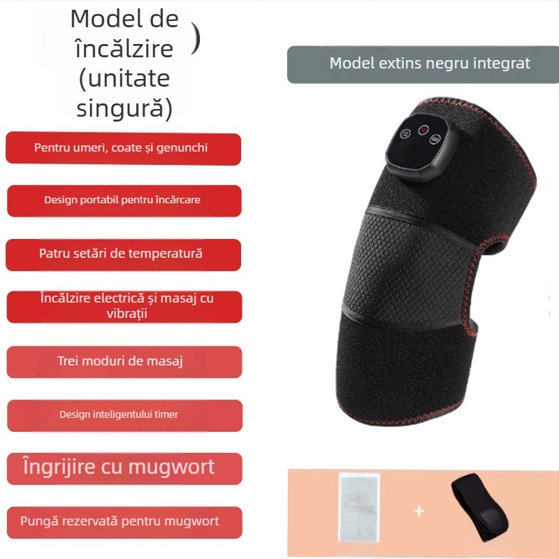 Dispozitiv electric de încălzire pentru masaj la genunchi și articulațiile umărului și cotului – control inteligent al temperaturii; 7W; 40–65°C; 204 g; material nylon/spandex.