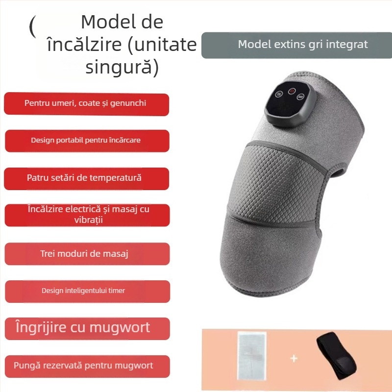 Dispozitiv electric de încălzire pentru masaj la genunchi și articulațiile umărului și cotului – control inteligent al temperaturii; 7W; 40–65°C; 204 g; material nylon/spandex.