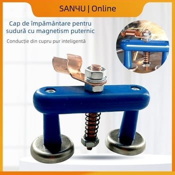 Asistent pentru sudură: clemă magnetică de împământare puternică cu vârf de fier fix
