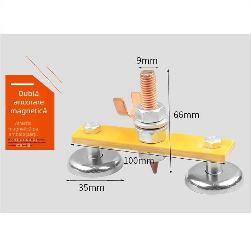 Asistent pentru sudură: clemă magnetică de împământare puternică cu vârf de fier fix