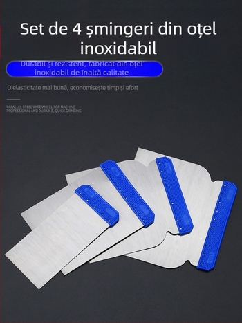 Cuțit de glet din oțel inoxidabil și racletă pentru retușuri de vopsea auto