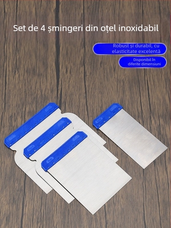 Cuțit de glet din oțel inoxidabil și racletă pentru retușuri de vopsea auto