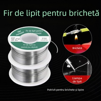 Fier de lipit din oțel inoxidabil cu nucleu de flux, conținut de flux 2.2, temperatură de lucru 280°C, pentru sudură de oțel inoxidabil și baterii Li-ion